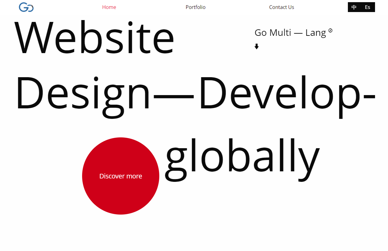 Archived Go Multi-Language Studio homepage screenshot.
